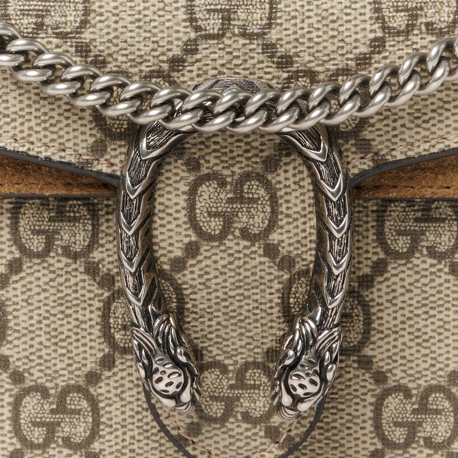 Gucci GG Supreme Monogram Super Mini Dionysus Shoulder Bag Taupe 7 of 9