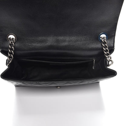 Chanel Metallic Goatskin Quilted Large City Rock Flap Black 5 of 8