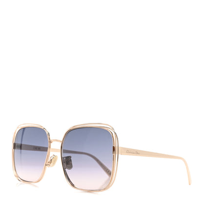 Christian Dior Metal FilDior S1U Square Sunglasses Gold 1 of 9
