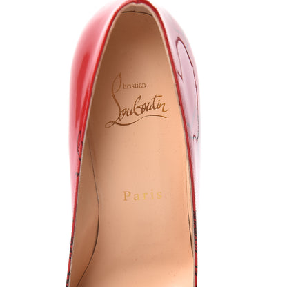 Christian Louboutin Patent Logo Degrade Decollete 554 85 Pumps 37 Black Loubi 7 of 7