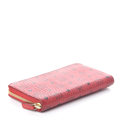 MCM Visetos Large Zip Around Wallet Ruby Red 4 of 6