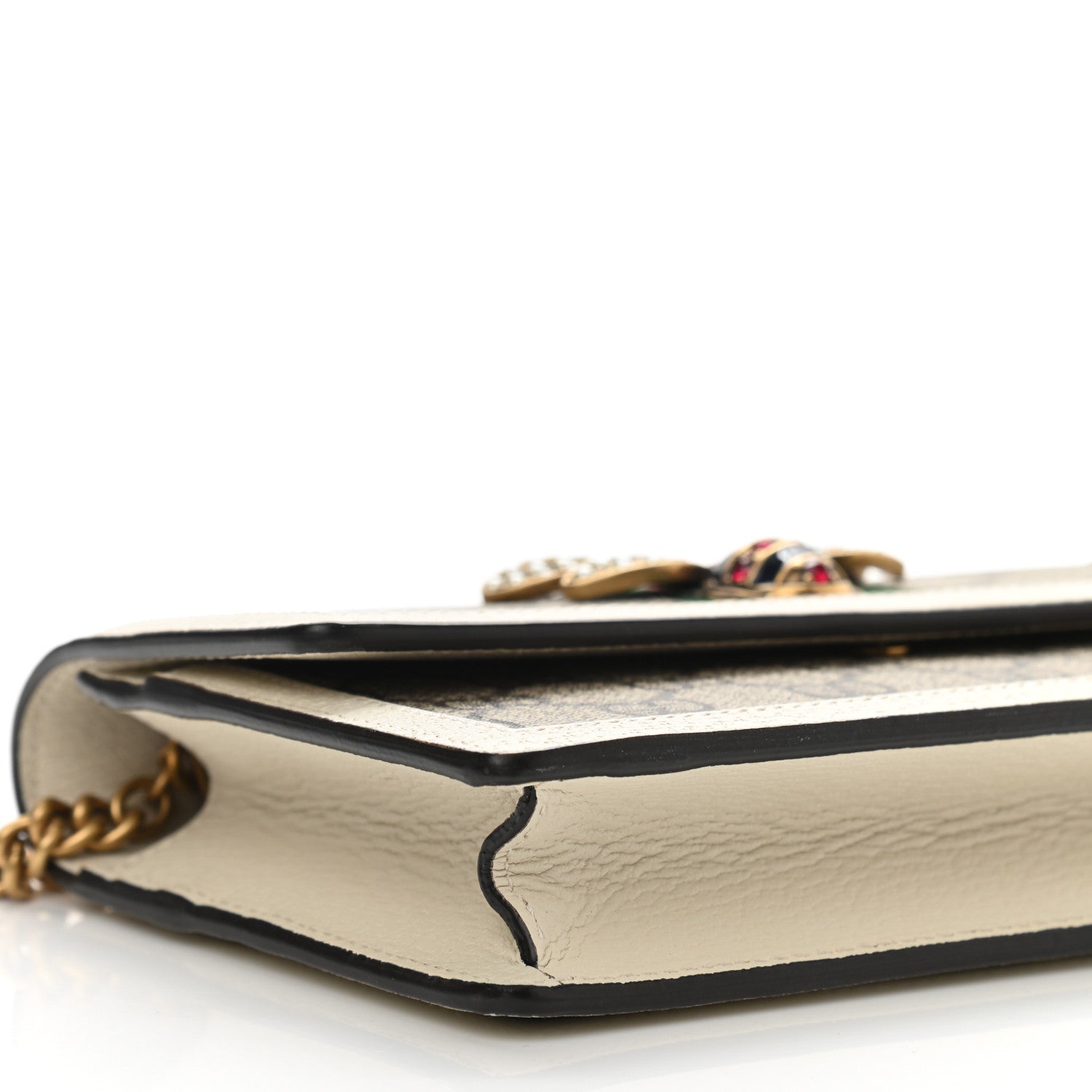 Gucci GG Supreme Monogram Web Queen Margaret Chain Wallet White 8 of 10