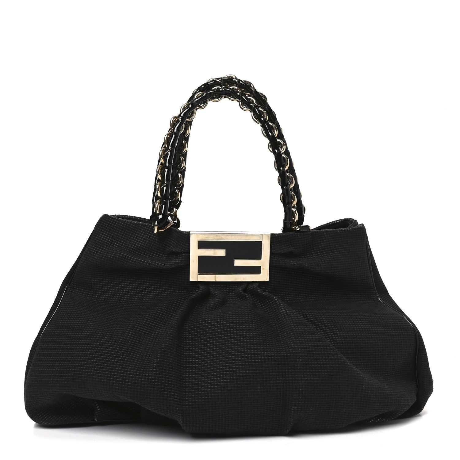 Fendi Canvas Mia Tote Black 1 of 10