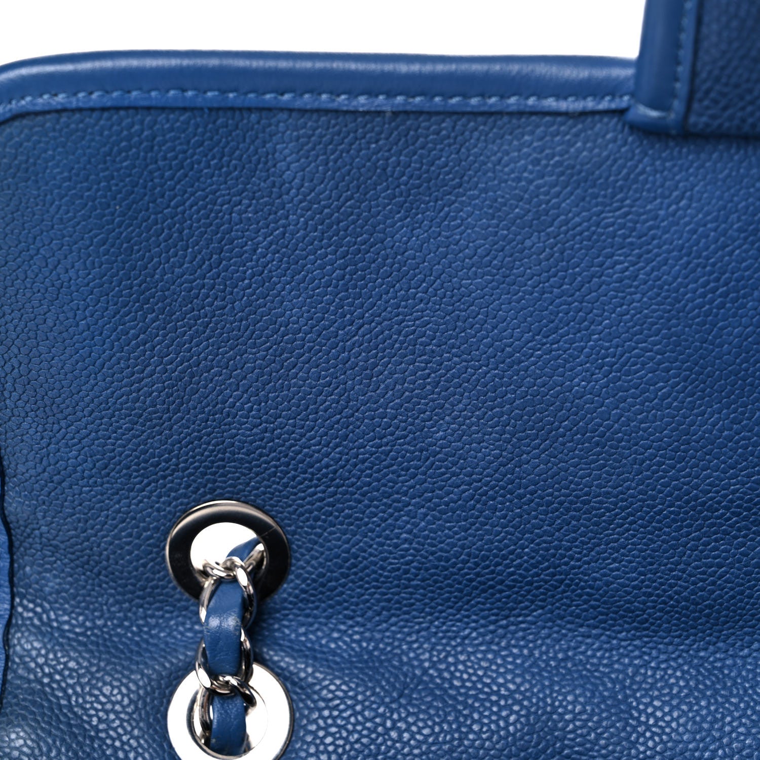 Chanel Caviar Quilted Large French Riviera Flap Blue 11 of 14