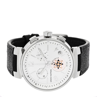 Louis Vuitton Stainless Steel Monogram 40mm Tambour Moon Star Quartz Watch 2 of 4