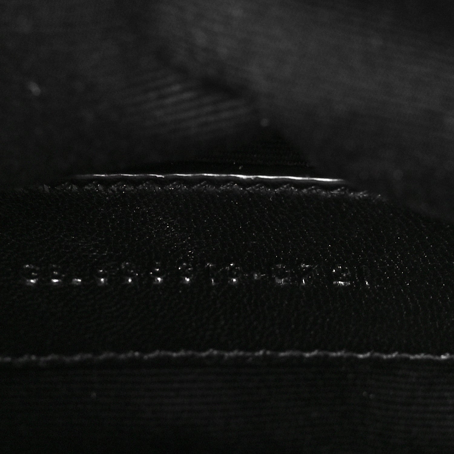 Saint Laurent Grain De Poudre Chevron Monogram Large Bill Pouch Dark Beige 7 of 11