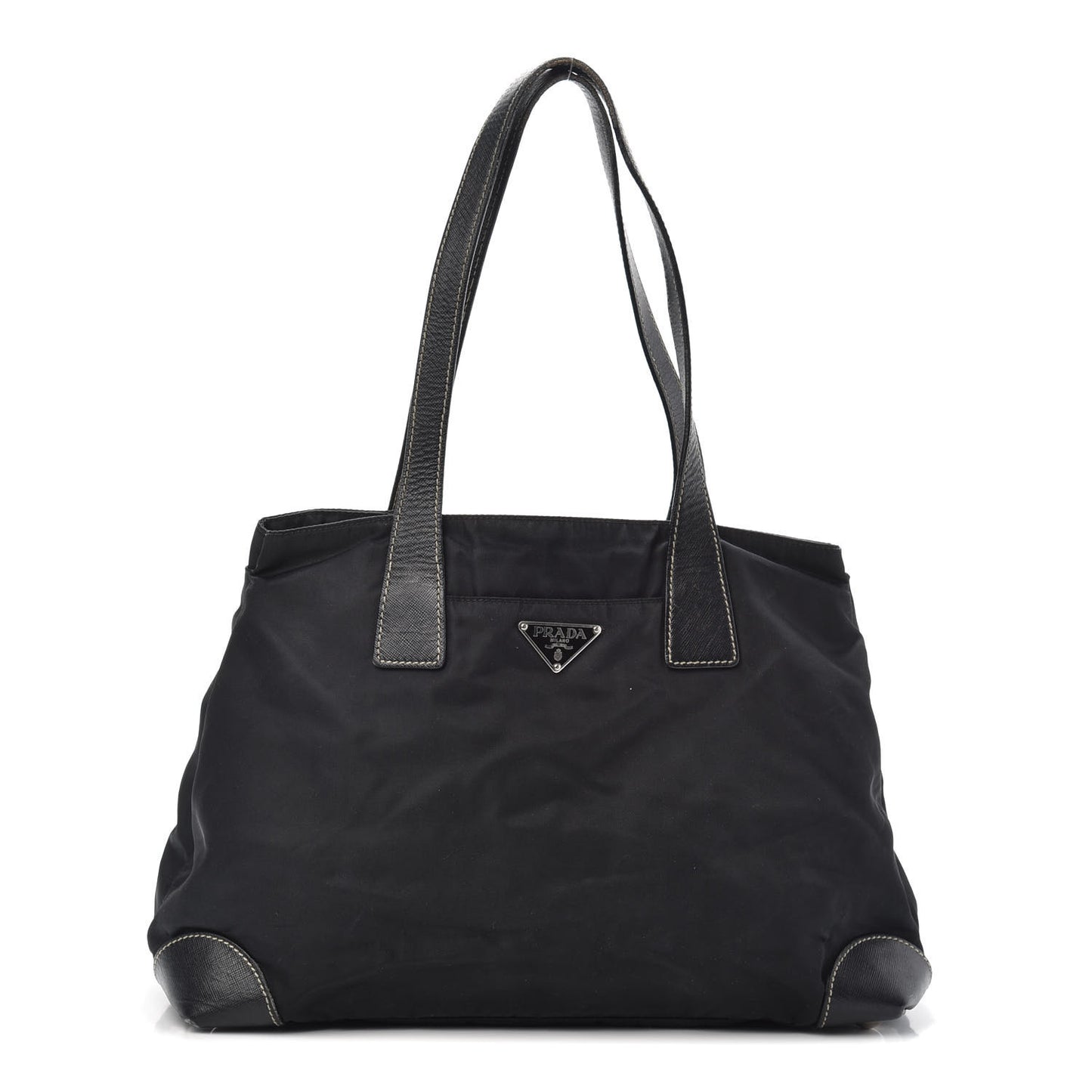 Tessuto Nylon Saffiano Tote Black