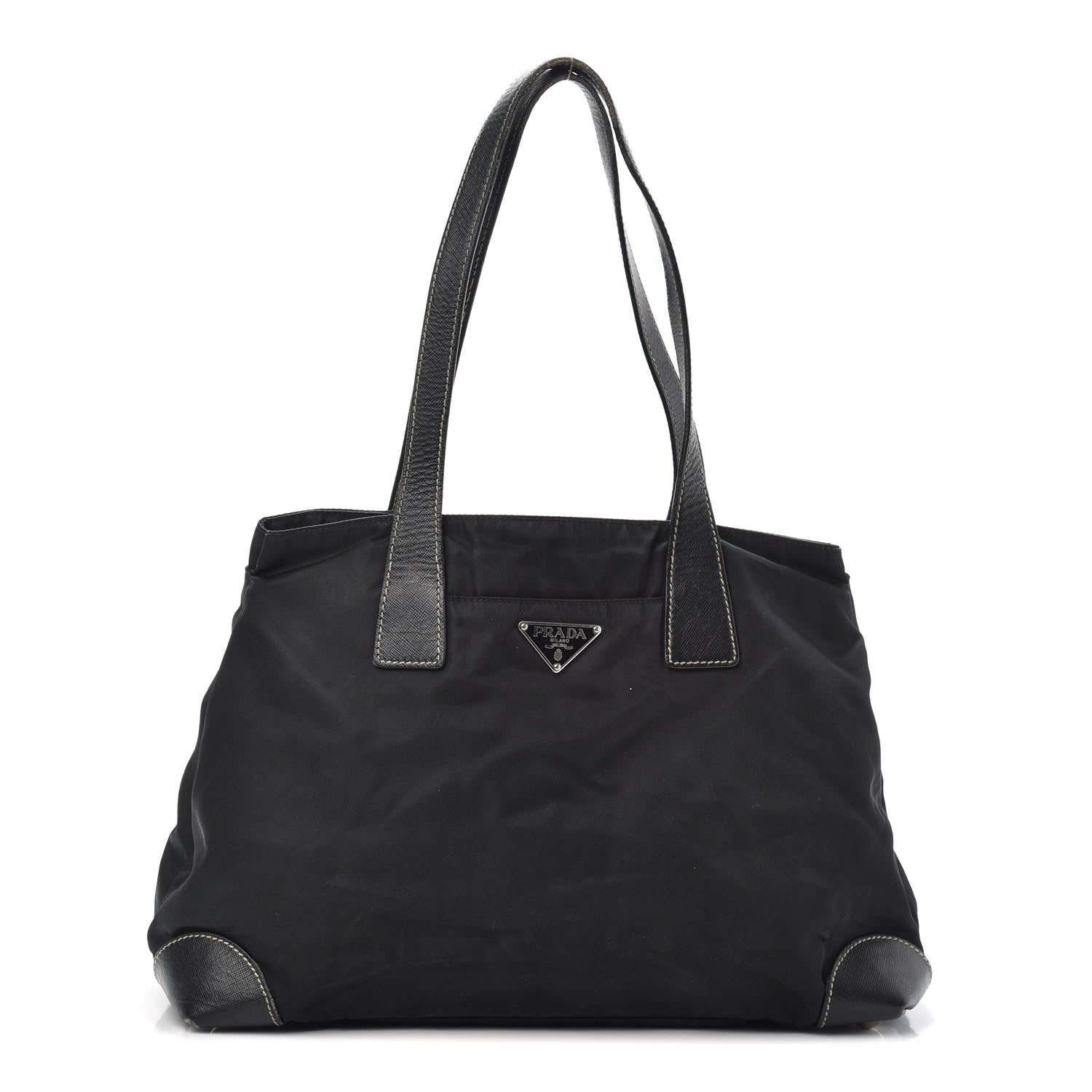 Prada Tessuto Nylon Saffiano Tote Black 1 of 9