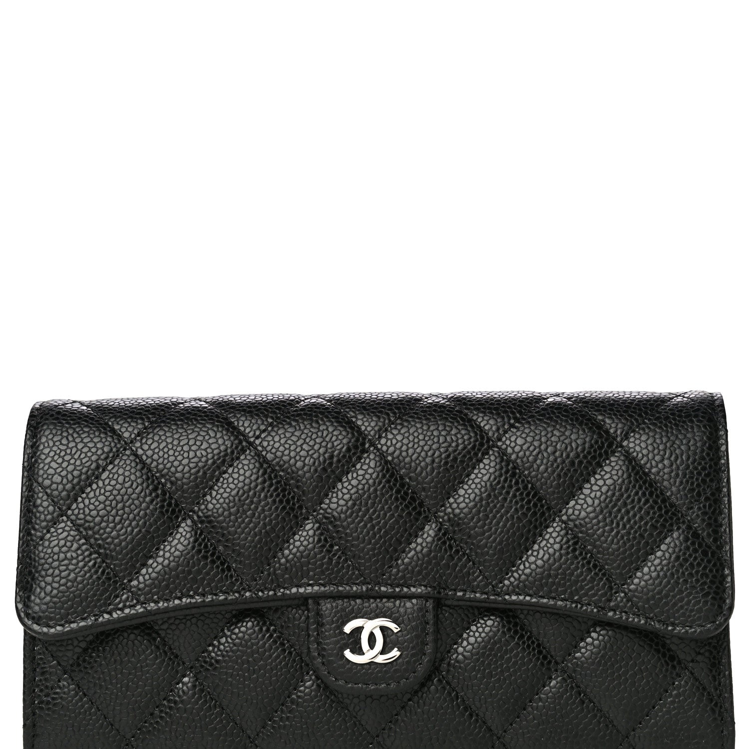 Chanel Caviar Quilted Large Gusset Flap Wallet Black 9 of 12
