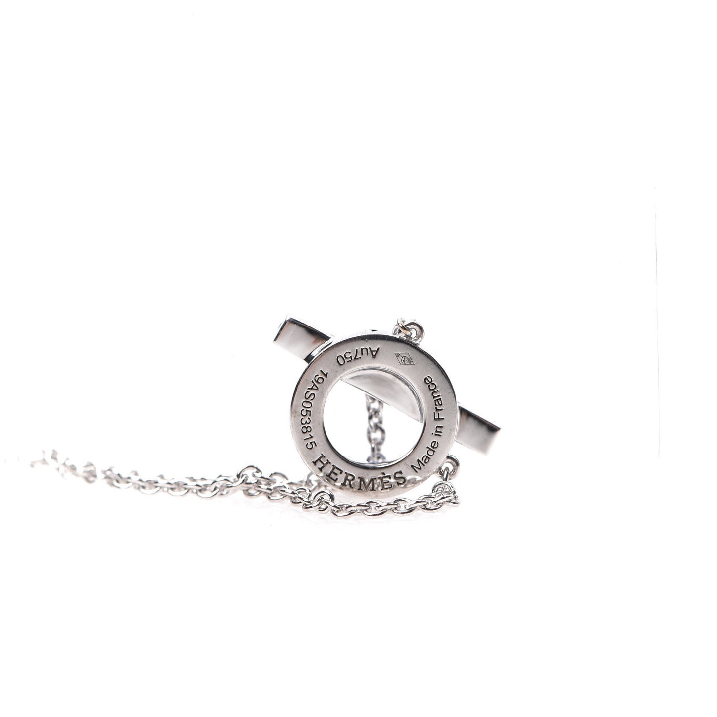 18K White Gold Blue Sapphire Finesse Pendant Necklace