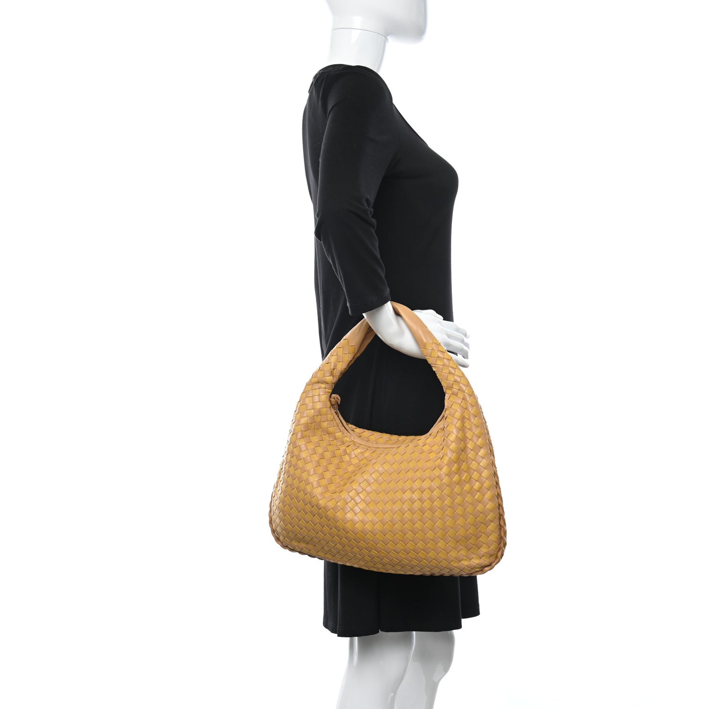 Nappa Intrecciato Bi-Color Medium Veneta Hobo