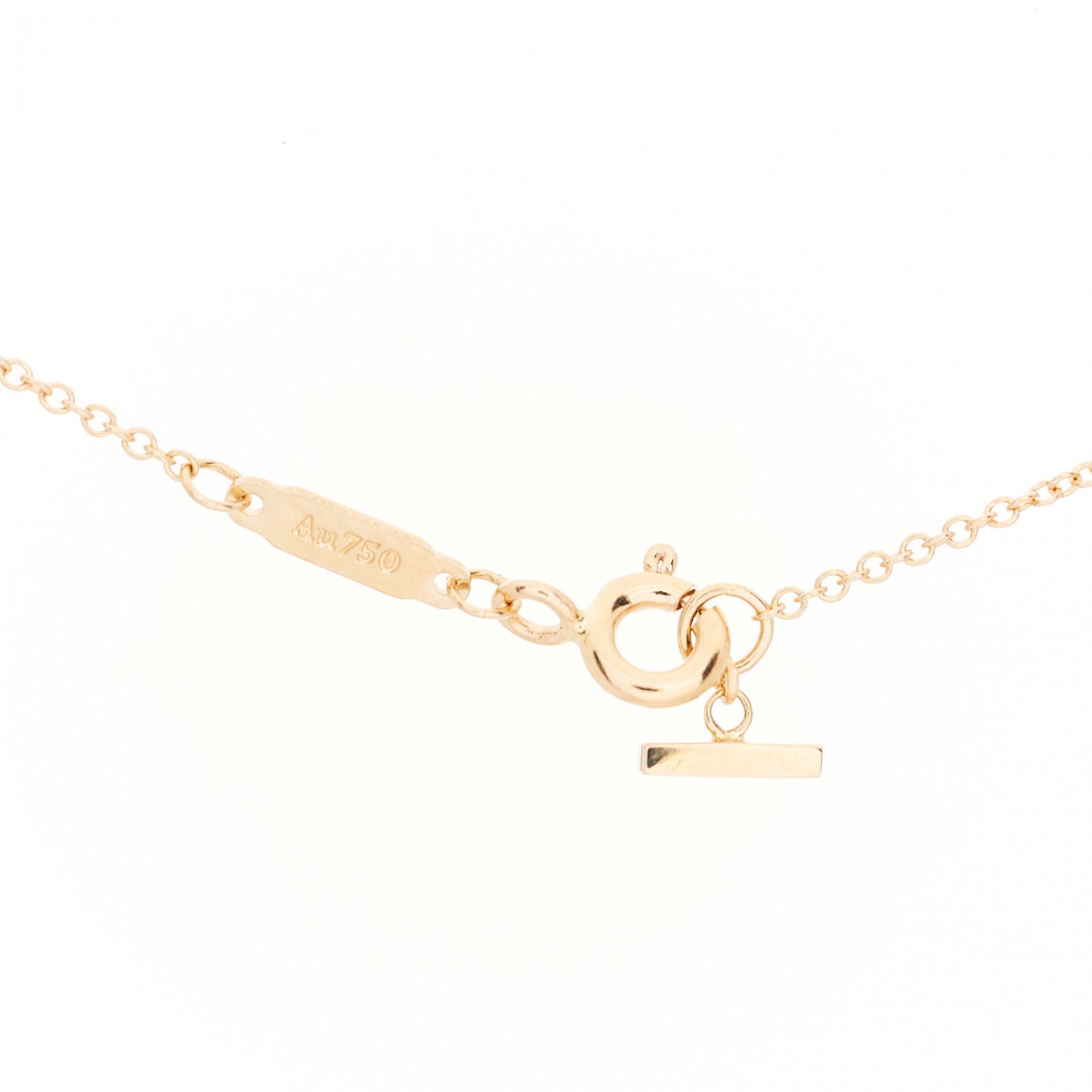 18K Rose Gold Small T Smile Pendant Necklace