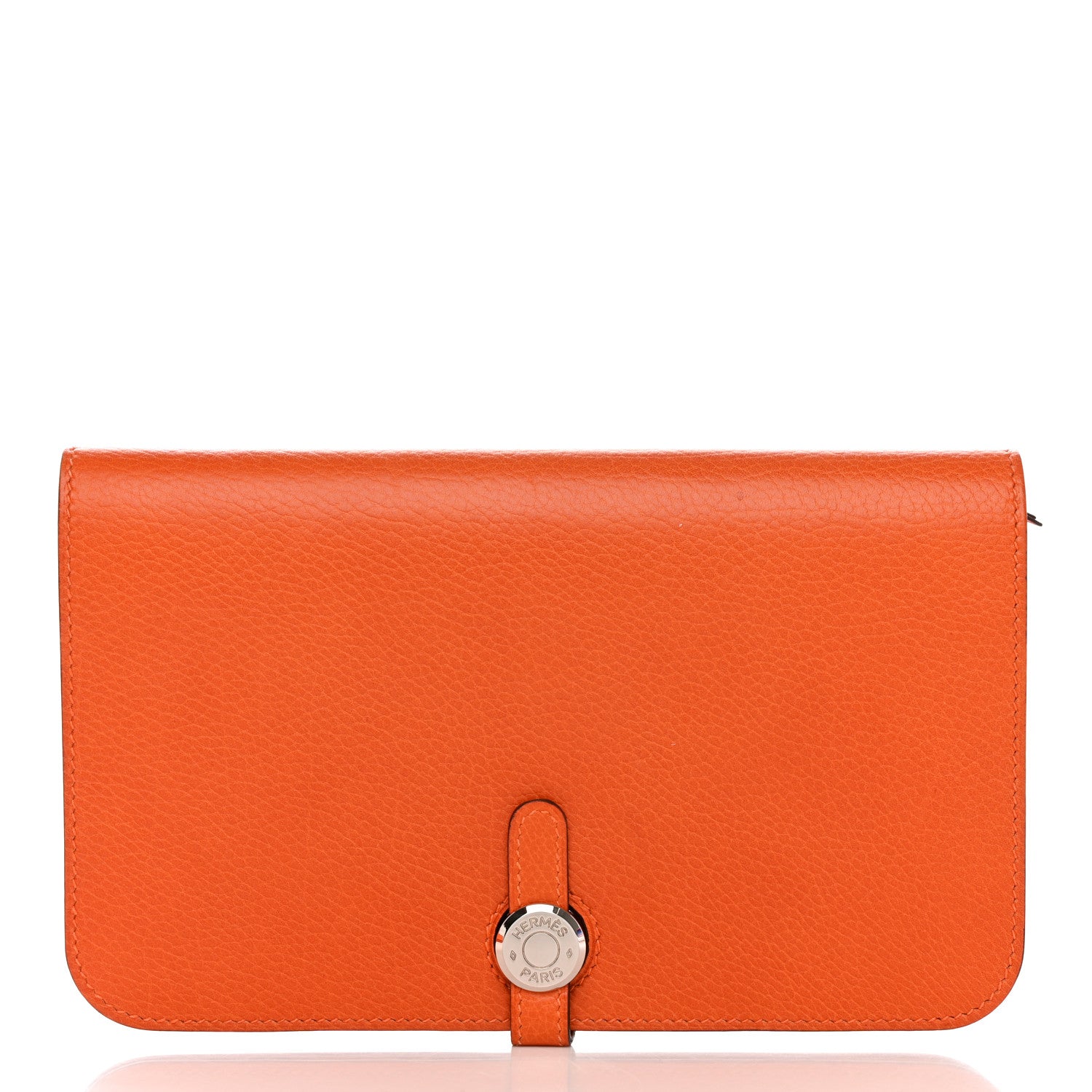 Hermes Togo Dogon Duo Wallet Orange 2 of 8