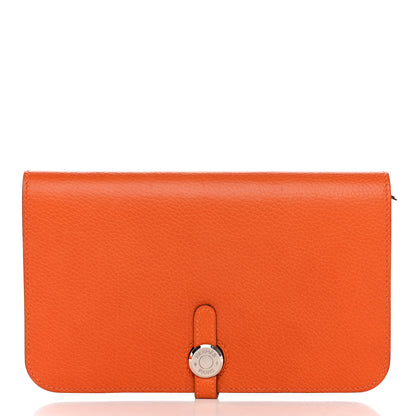 Hermes Togo Dogon Duo Wallet Orange 2 of 8