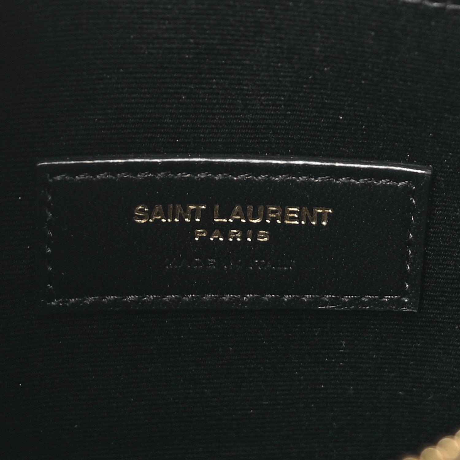 Saint Laurent Grain De Poudre Chevron Monogram Large Bill Pouch Black 6 of 10