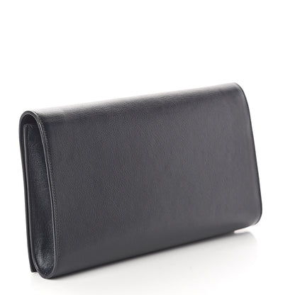Saint Laurent Calfskin Monogram Large Belle De Jour Clutch Black 2 of 5