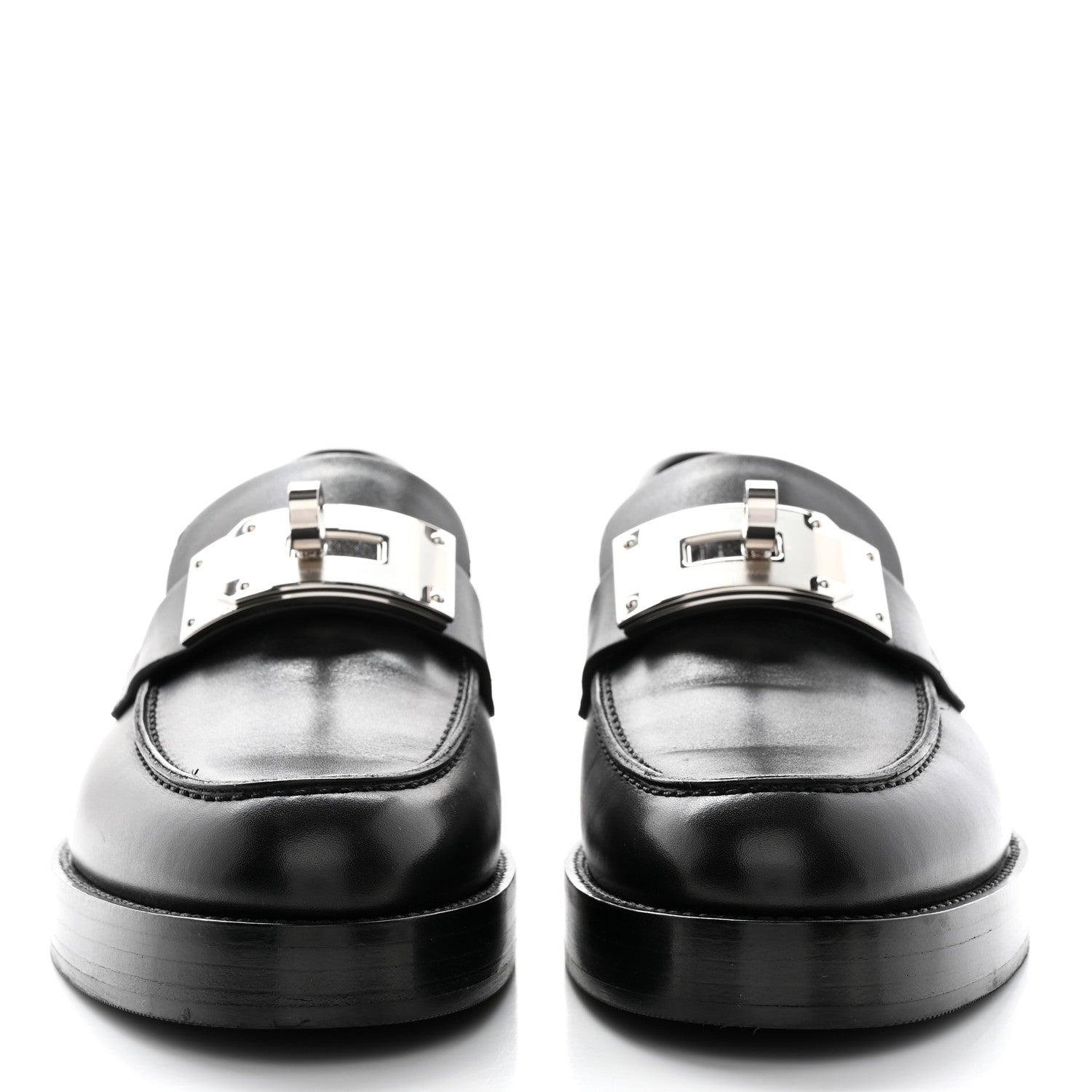 Hermes Calfskin Womens Hot Loafer 40 Black 2 of 10