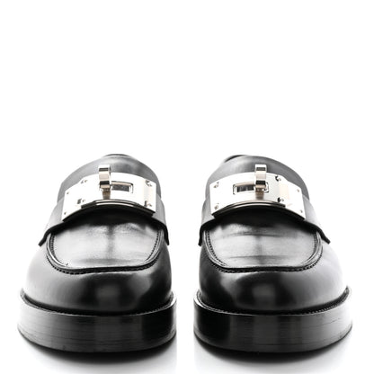 Hermes Calfskin Womens Hot Loafer 40 Black 2 of 10