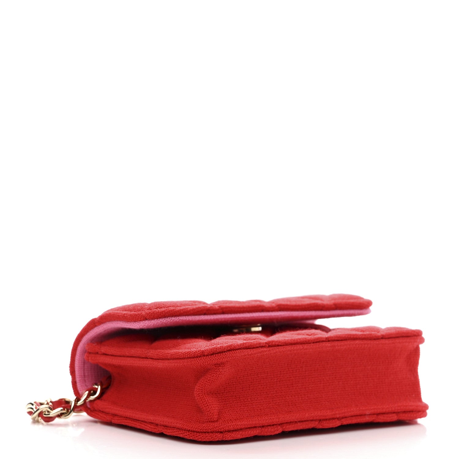 Chanel Jersey Quilted Micro Mini Flap Red 4 of 11