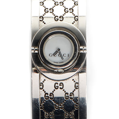 Gucci Stainless Steel Mother of Pearl 23mm Twirl Quartz Watch 1 of 10