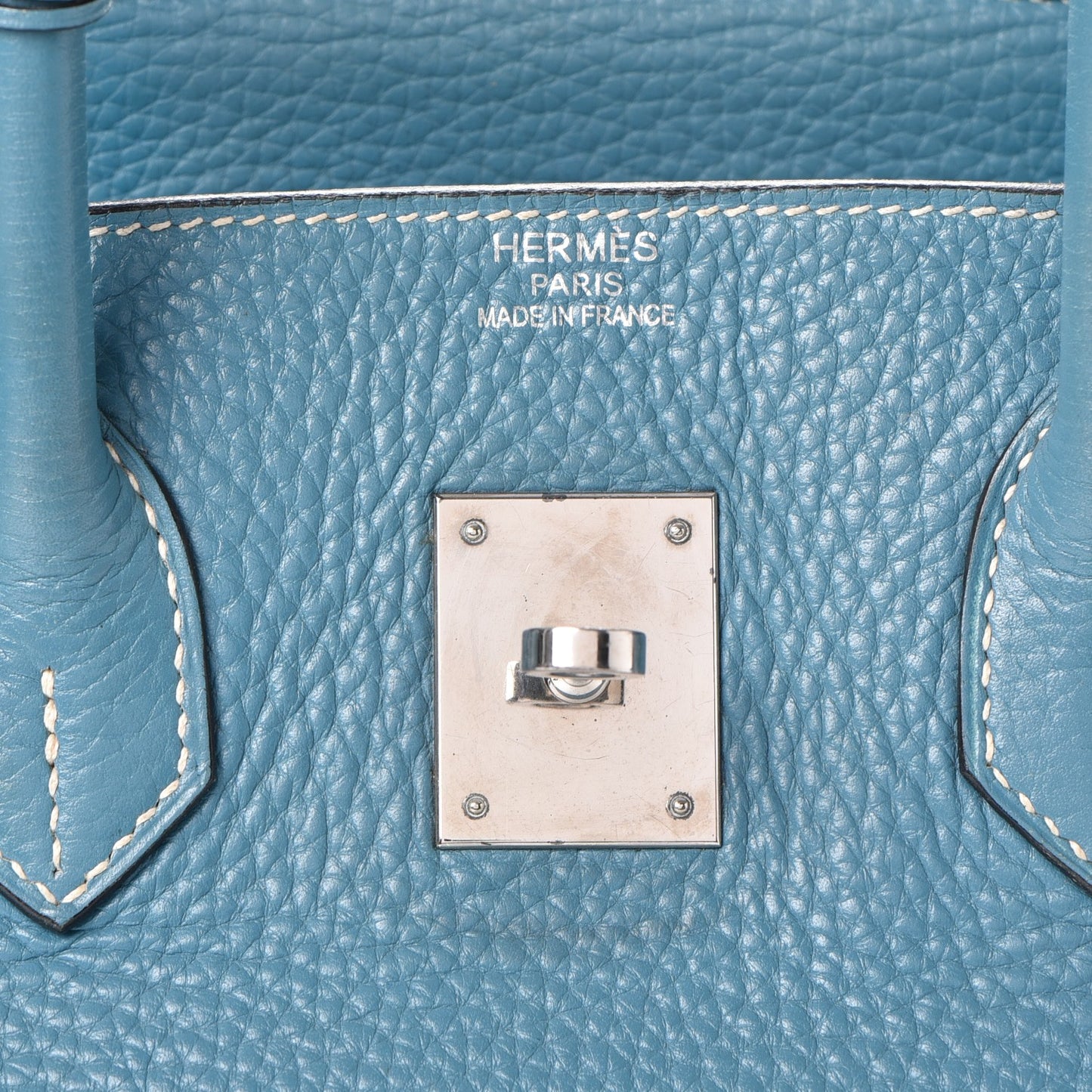Taurillon Clemence Birkin 35 Blue Jean