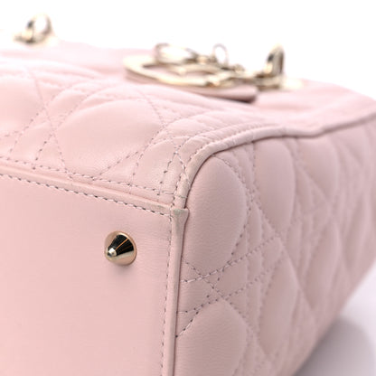 Christian Dior Lambskin Cannage Medium Lady Dior Light Pink 9 of 14