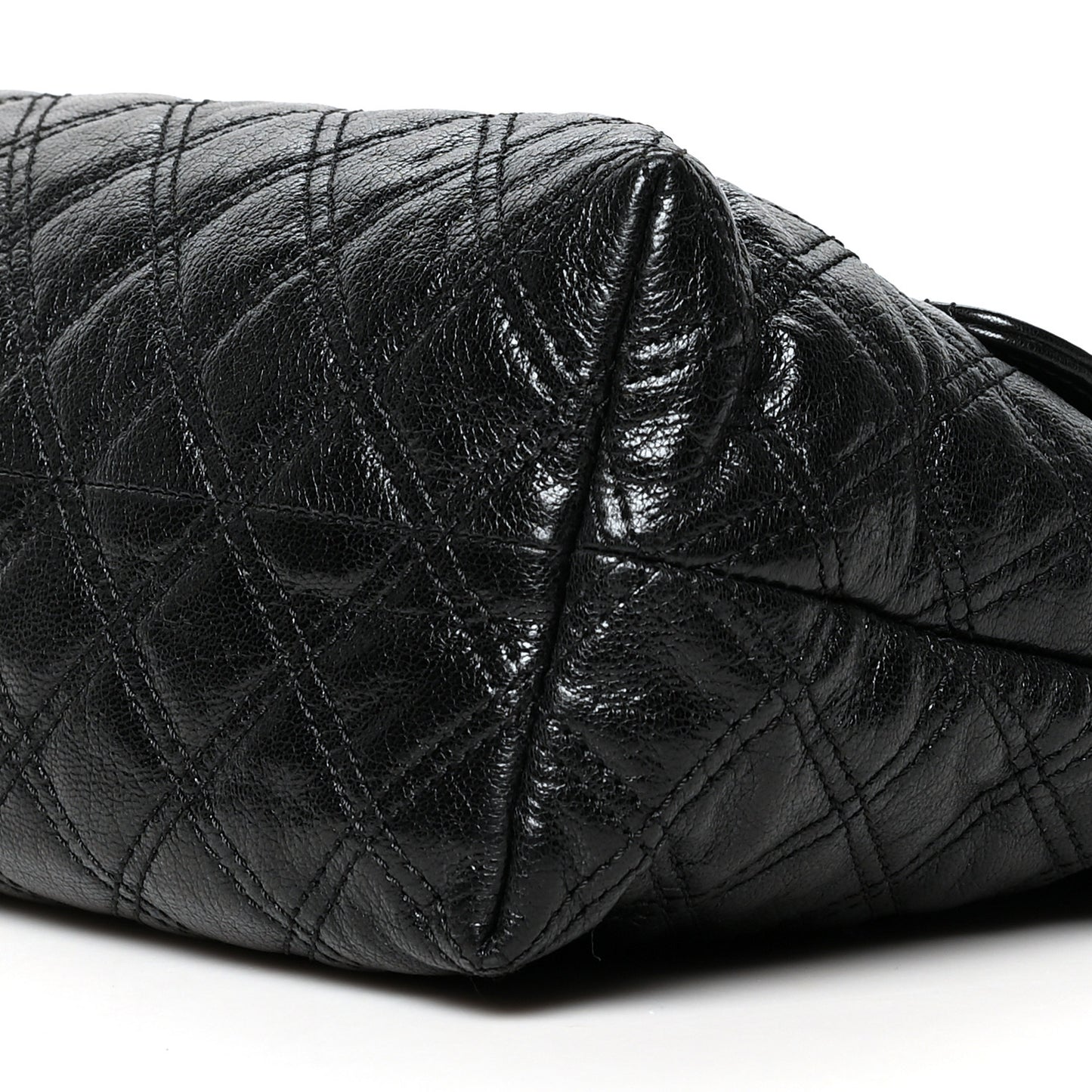 Lacquered Lambskin The XL Single Flap Black