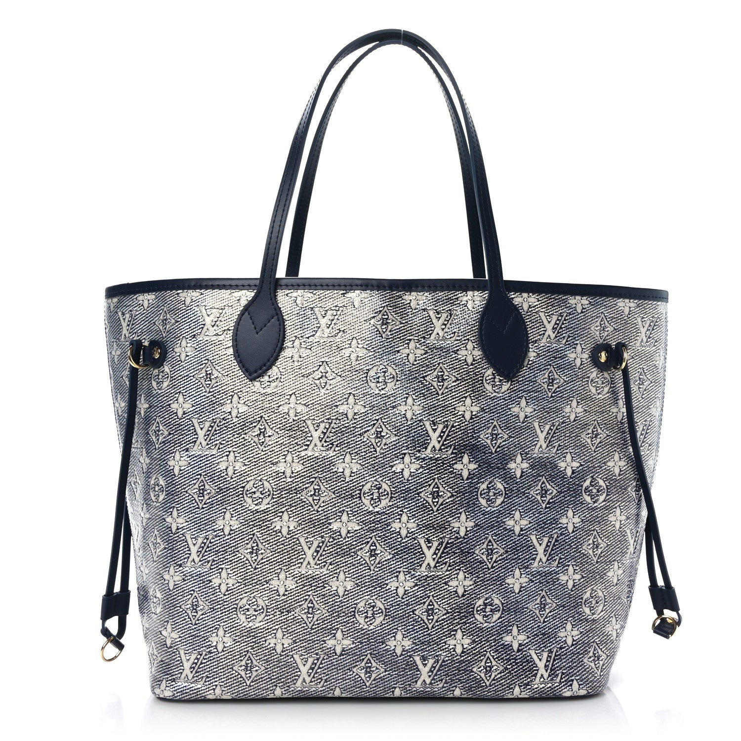 Louis Vuitton Monoglam Neverfull MM Blue 1 of 9
