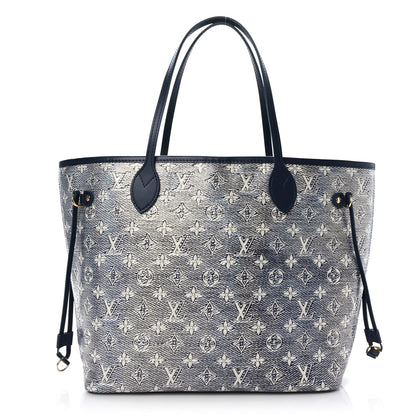 Louis Vuitton Monoglam Neverfull MM Blue 1 of 9
