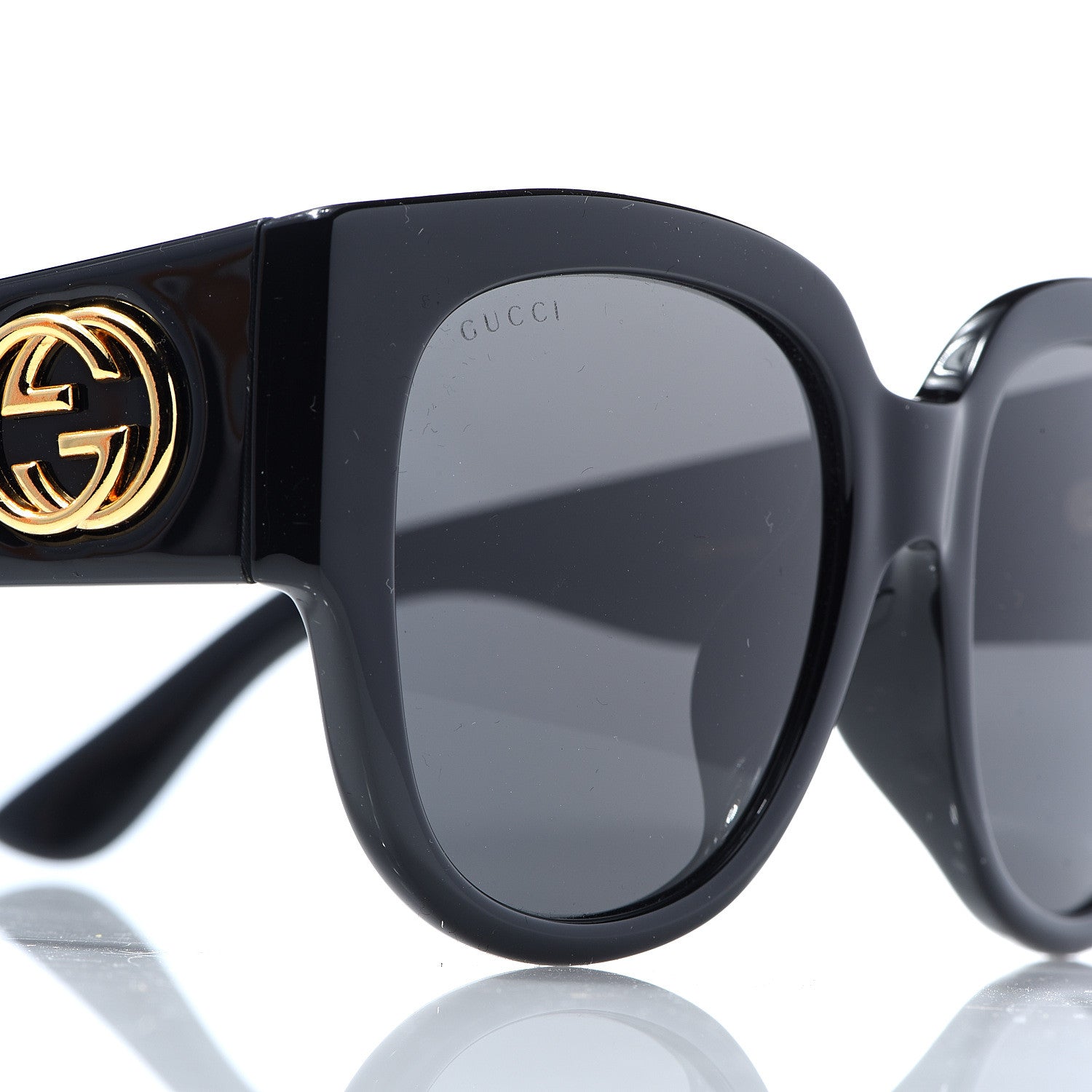 Gucci Acetate Square Frame Sunglasses GG0142SA Black 8 of 9