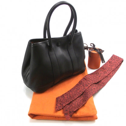 Hermes Negonda Leather Garden Party Twilly TTPM Black 3 of 11