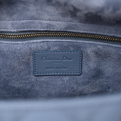 Christian Dior Ultra Matte Calfskin Cannage Large Lady Dior Blue 6 of 14