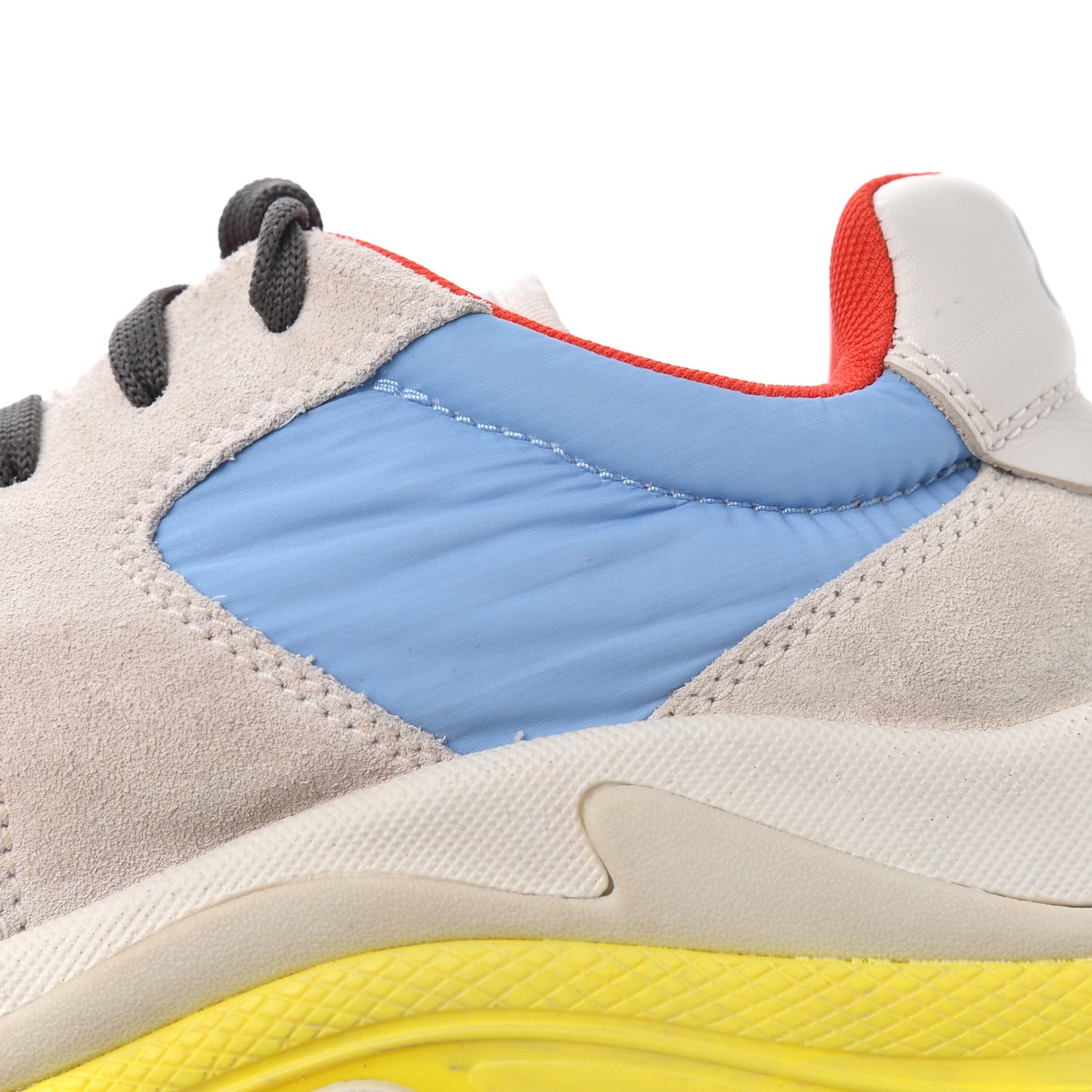 Nylon Suede Womens Triple S 2.0 Sneakers 40 Gris Bleu Rouge