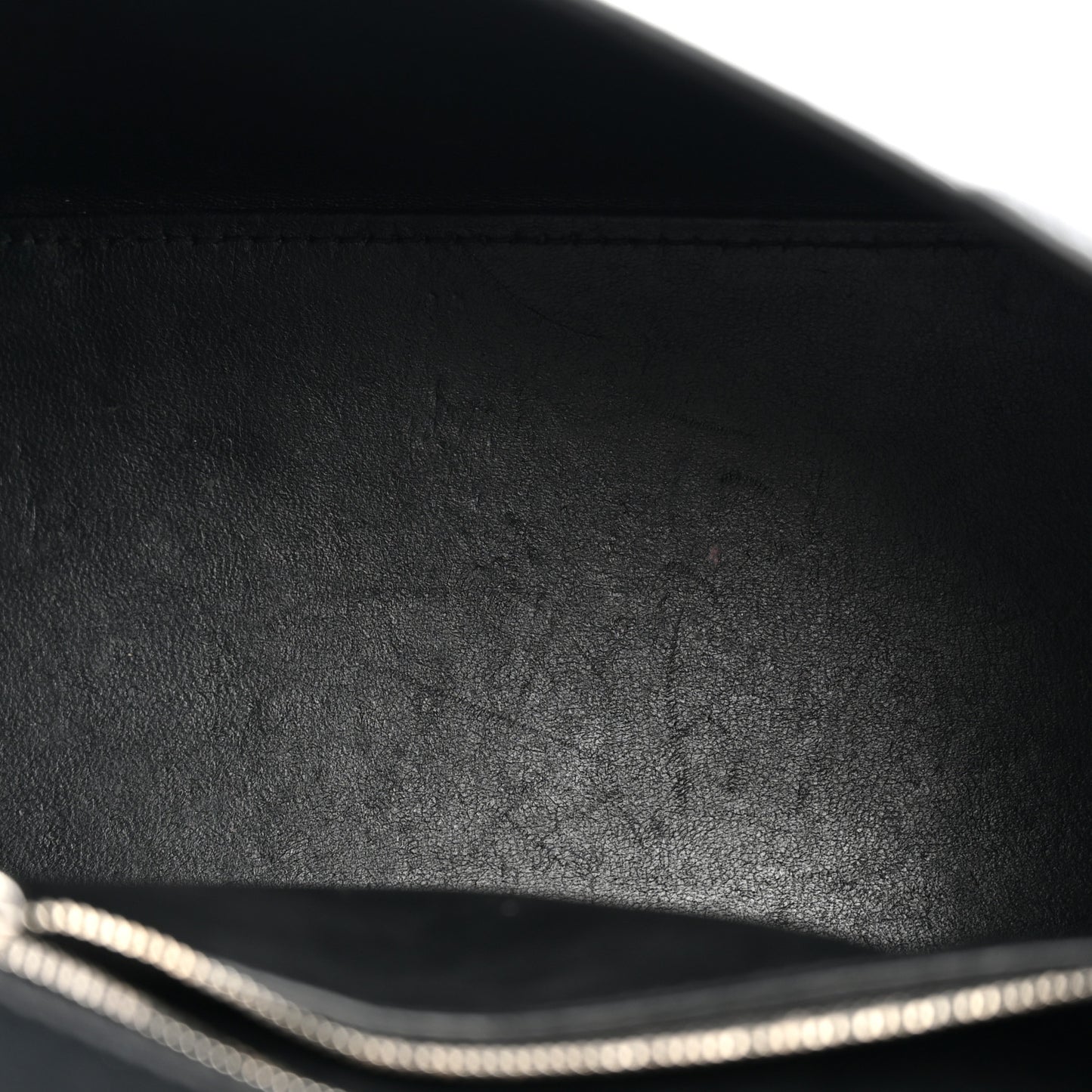 Grained Calfskin Small Hourglass Top Handle Bag Black