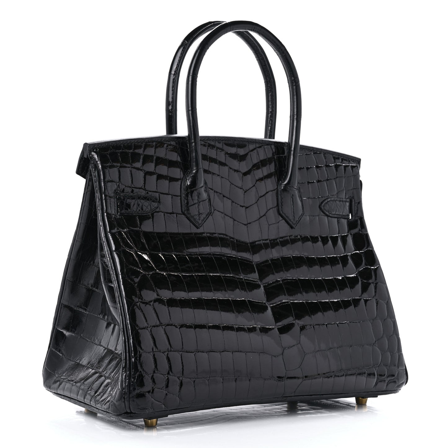 Shiny Niloticus Crocodile Birkin 30 Black