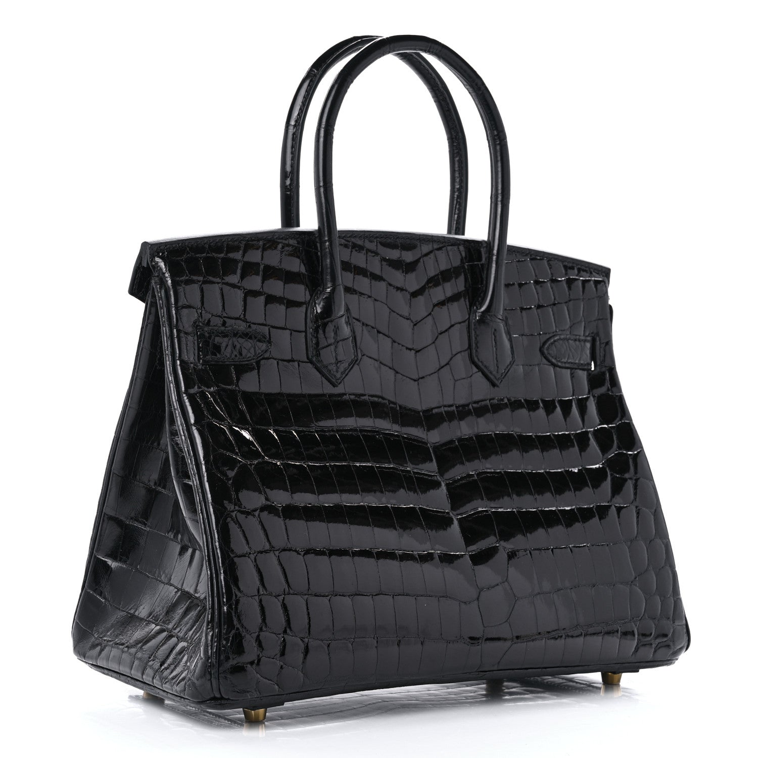 Hermes Shiny Niloticus Crocodile Birkin 30 Black 3 of 12