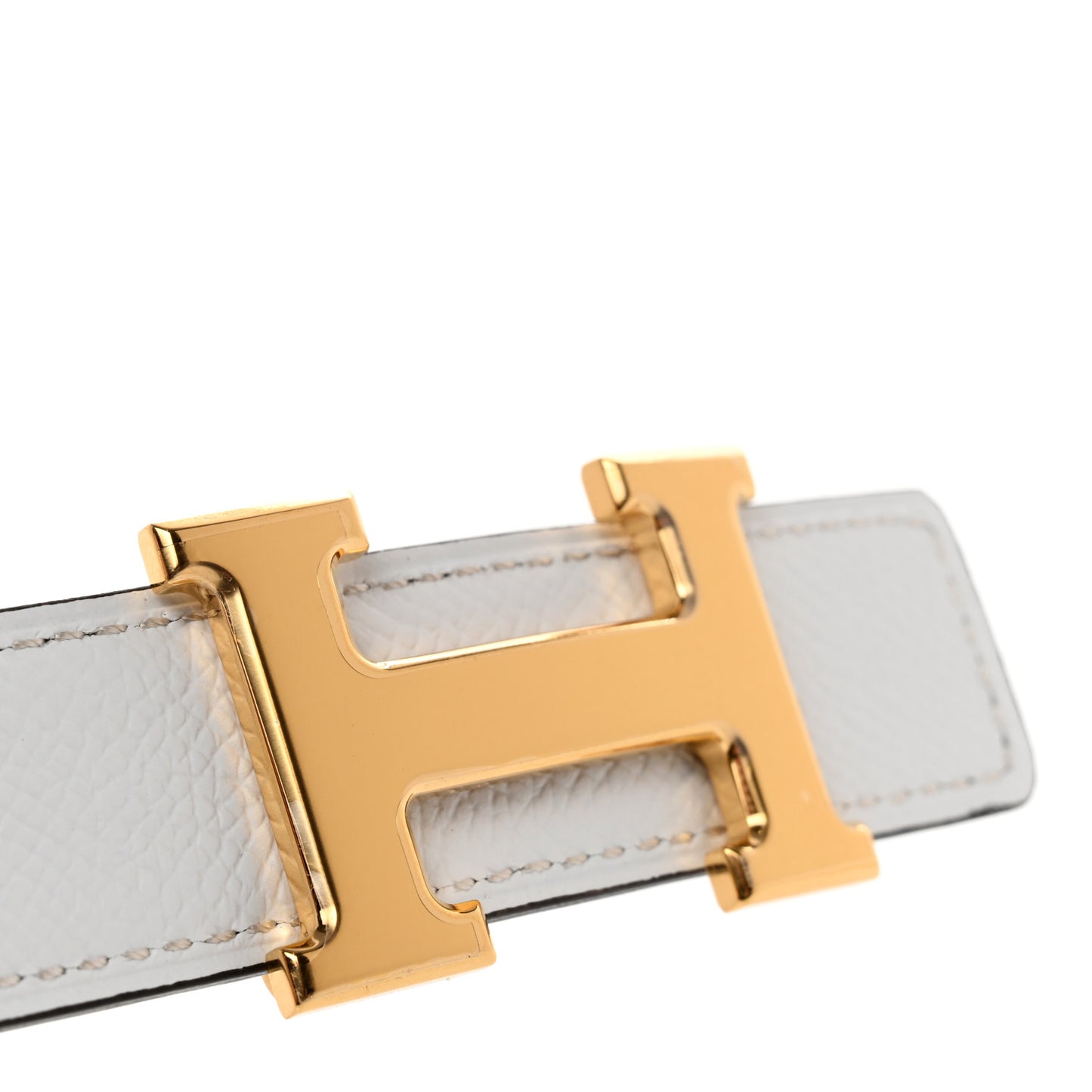 Swift Epsom 24mm Mini H Belt 80 32 Etoupe White