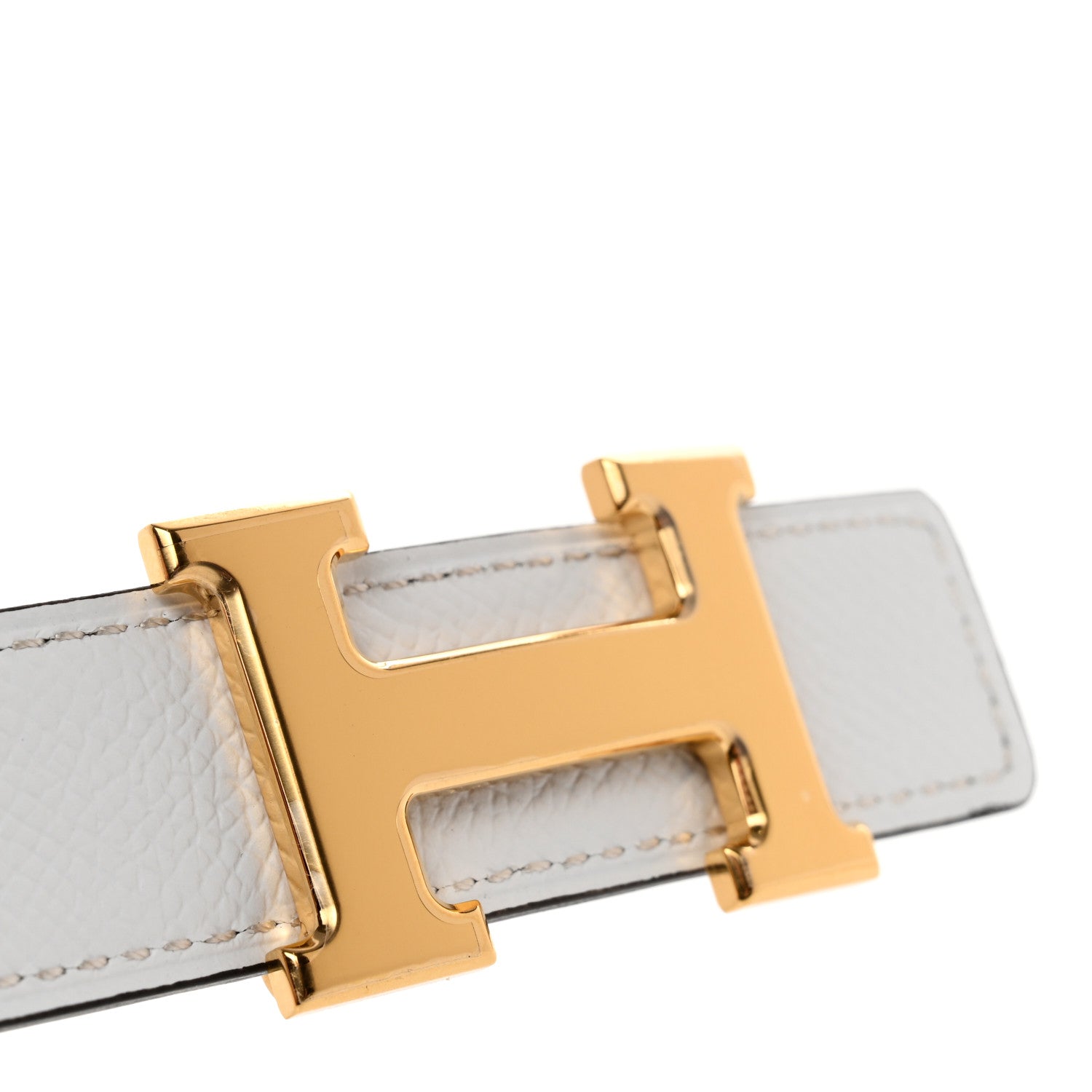 Hermes Swift Epsom 24mm Mini H Belt 80 32 Etoupe White 5 of 7