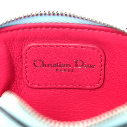 Christian Dior Bullcalf Diorissimo Coin Purse Light Blue 6 of 11