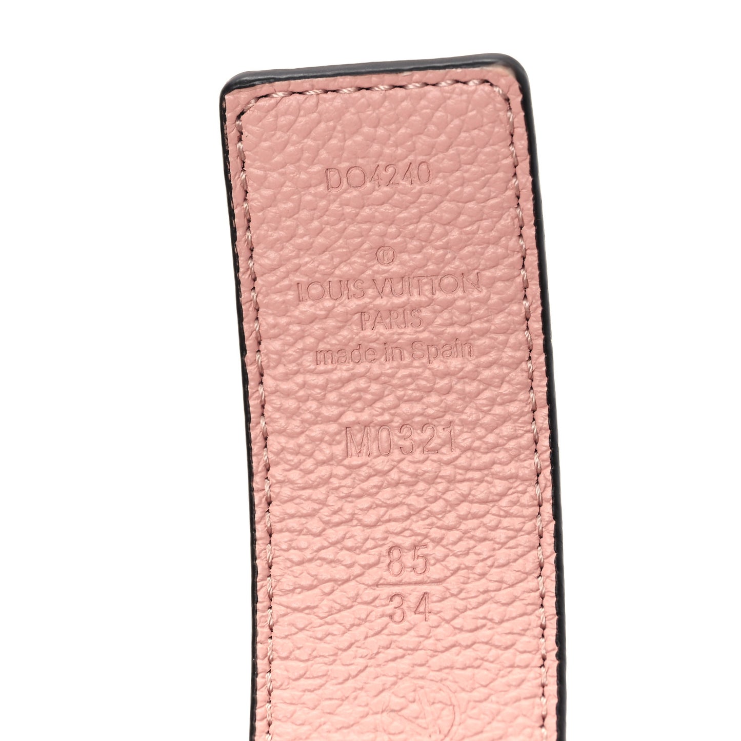 Calfskin Monogram 30mm LV Initiales Reversible Belt 85 34 Rose Ballerine