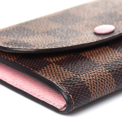 Louis Vuitton Damier Ebene Rosalie Coin Purse Rose Ballerine 8 of 9