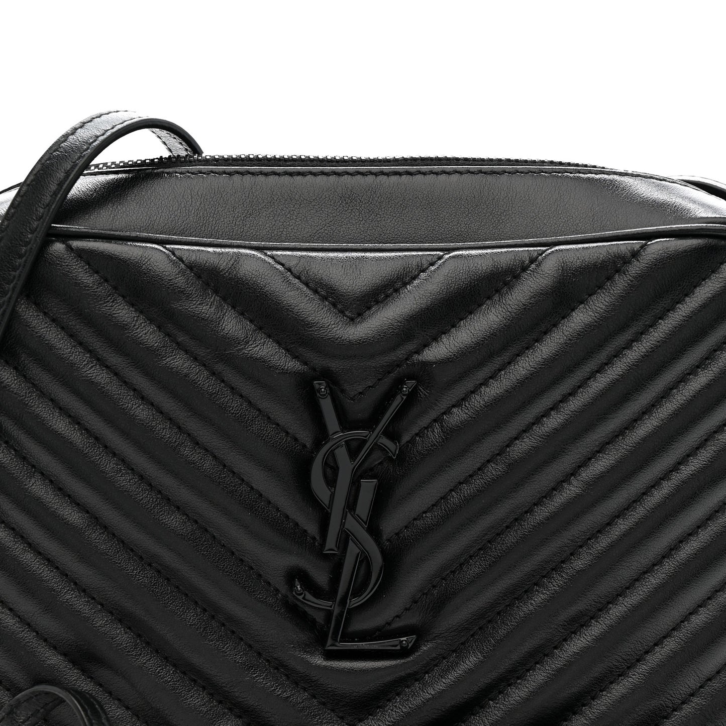 Calfskin Matelasse Monogram Monochrome Lou Camera Bag Black