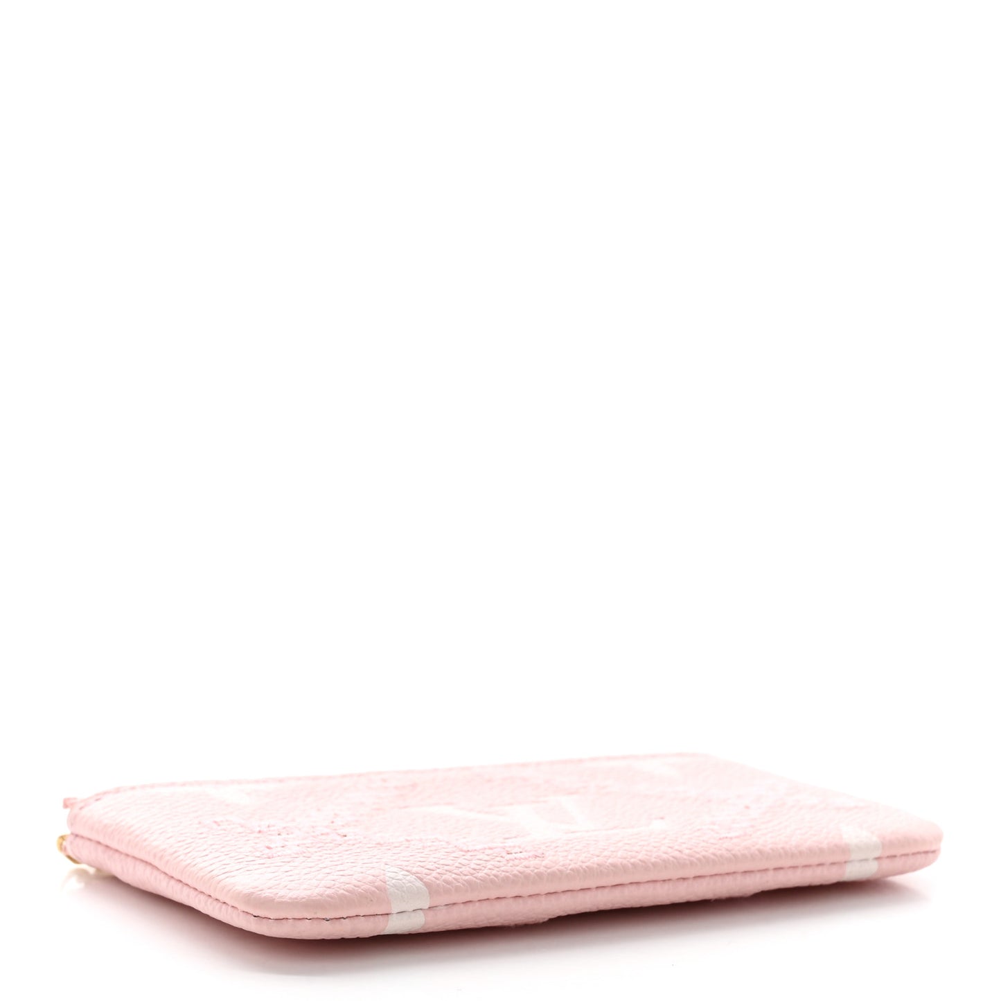 Empreinte Monogram Giant Broderies Key Pouch Pink Creme