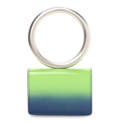 Salvatore Ferragamo Smooth Airbrushed Calfskin Micro Pouch Lime Lapis 1 of 11