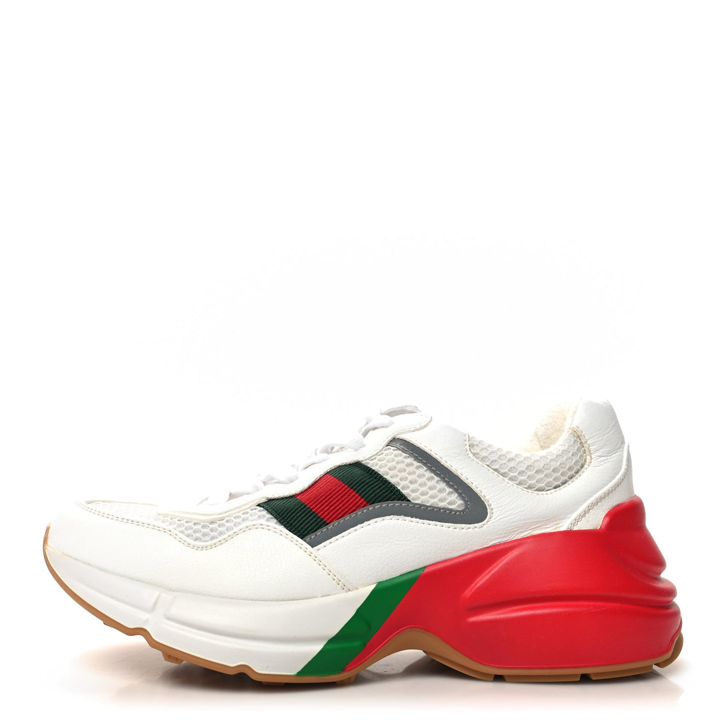 Lavaredo Eco Fabric Mesh Web Womens Rhyton Reflective Sneakers 36.5 Great White Green Red Silver