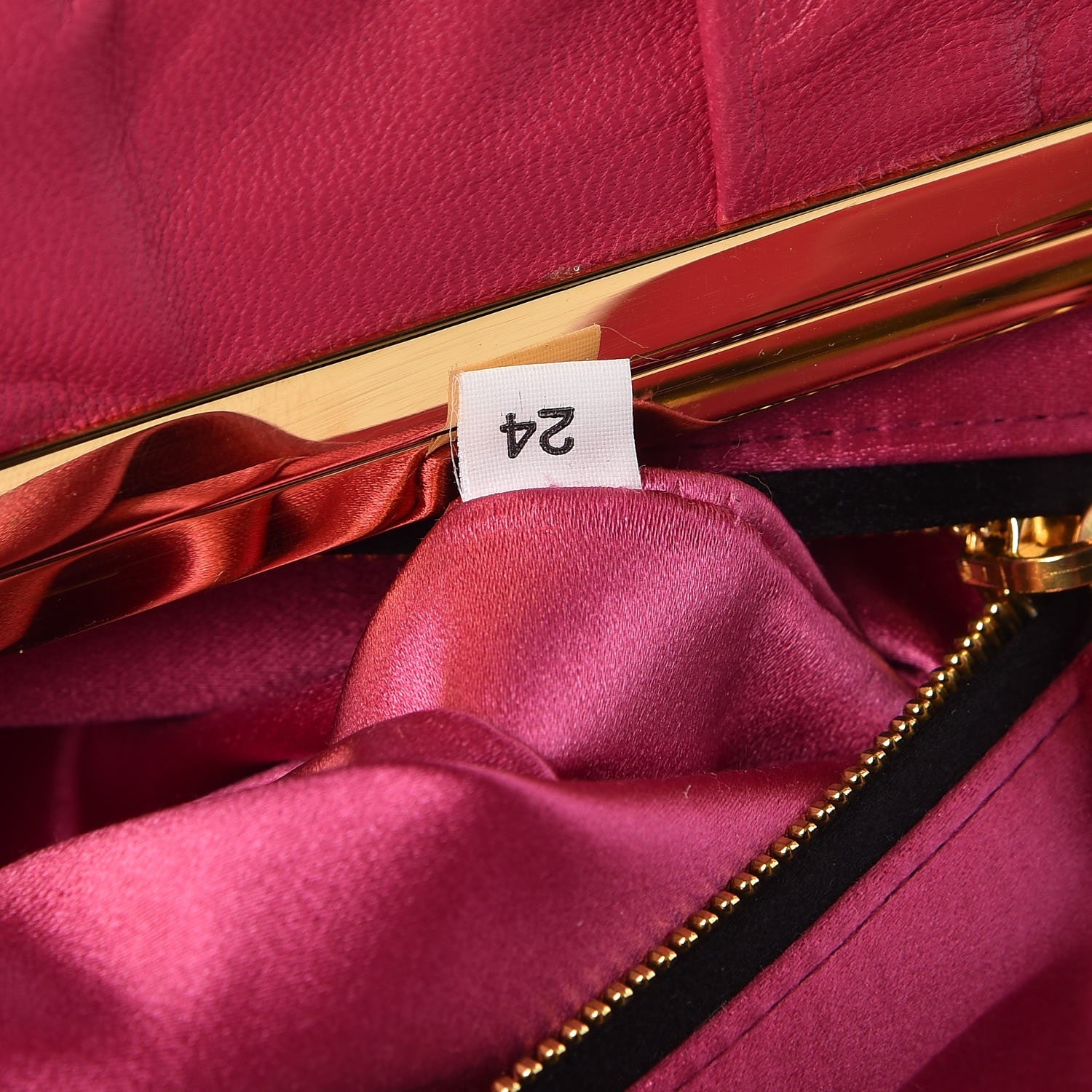 Prada Nappa Gold Clutch Peonia 7 of 8