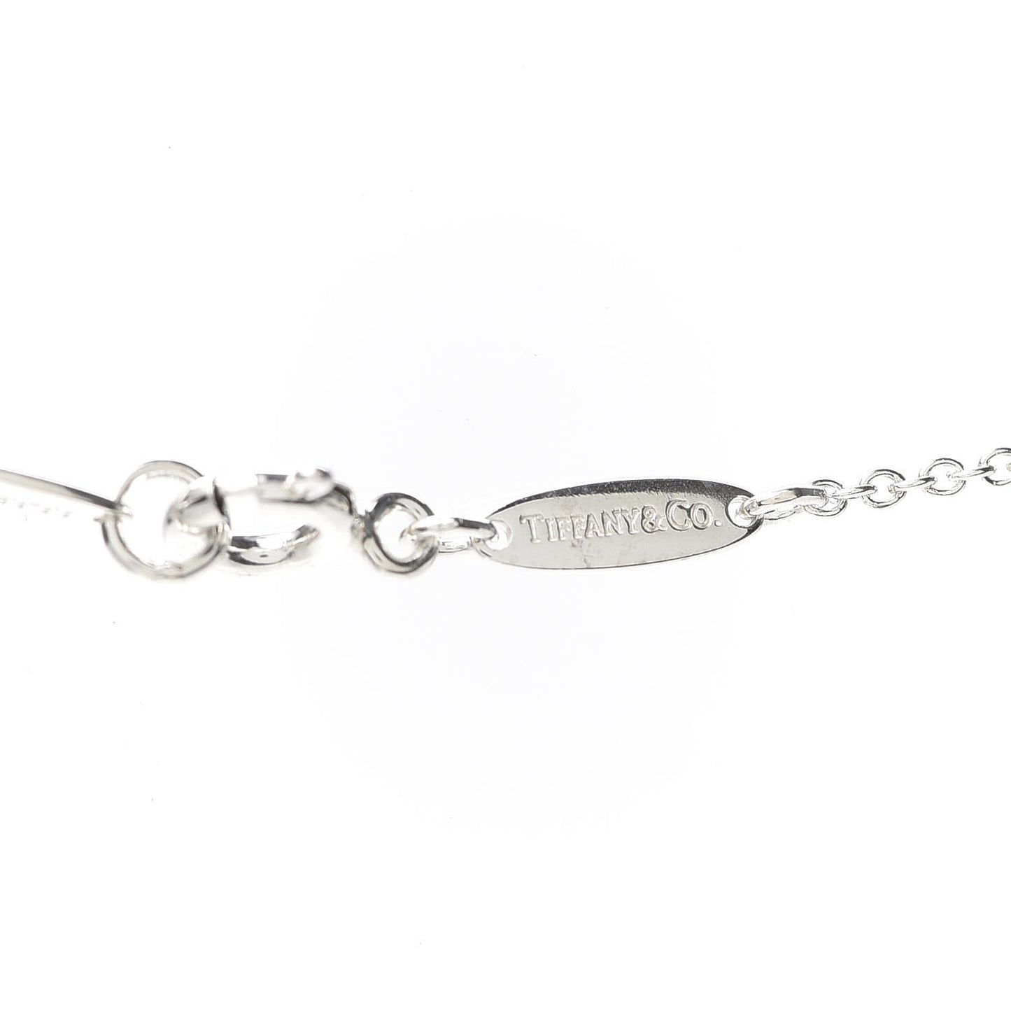 Sterling Silver Diamond Elsa Peretti Letter A Pendant Necklace