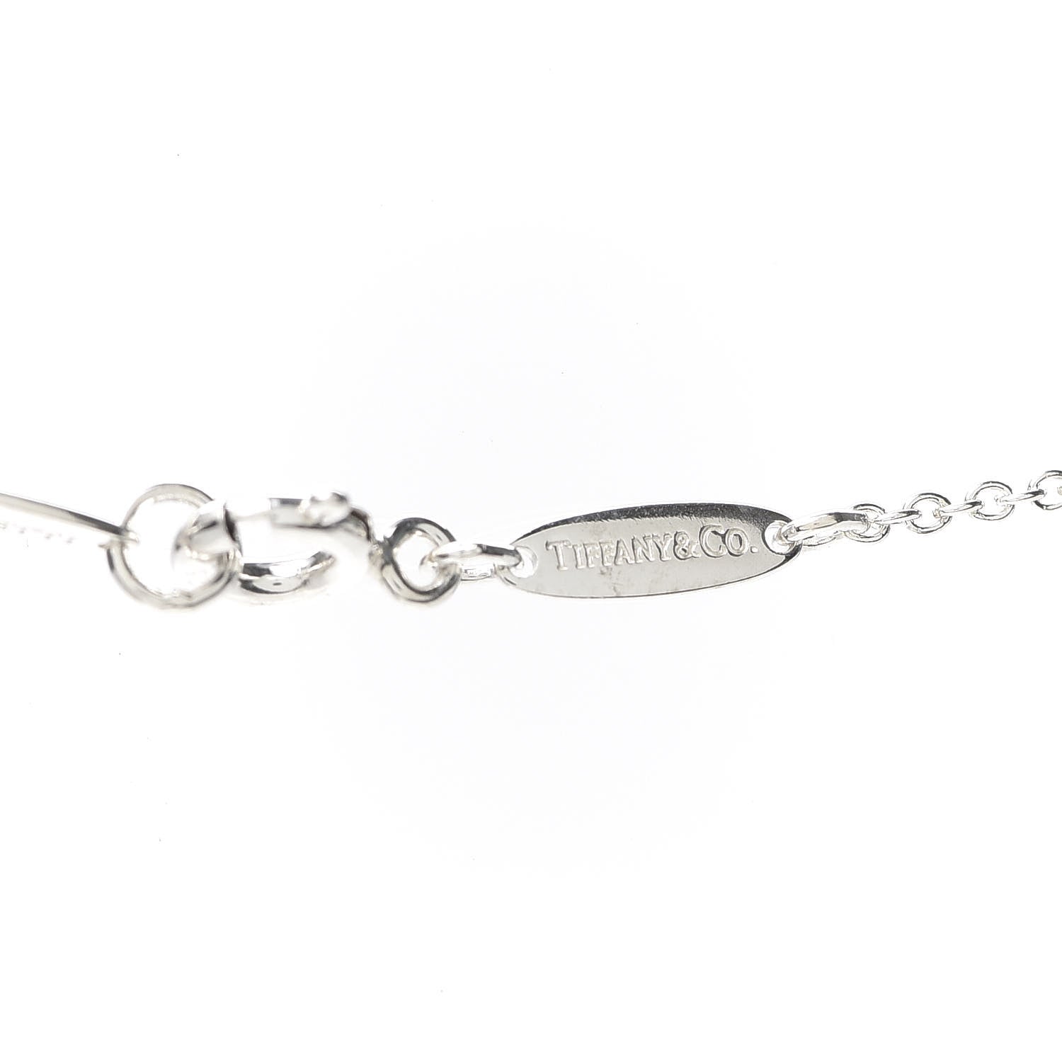 Tiffany Sterling Silver Diamond Elsa Peretti Letter A Pendant Necklace 5 of 5