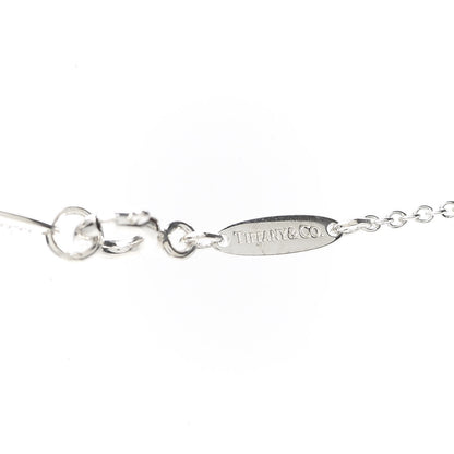 Tiffany Sterling Silver Diamond Elsa Peretti Letter A Pendant Necklace 5 of 5