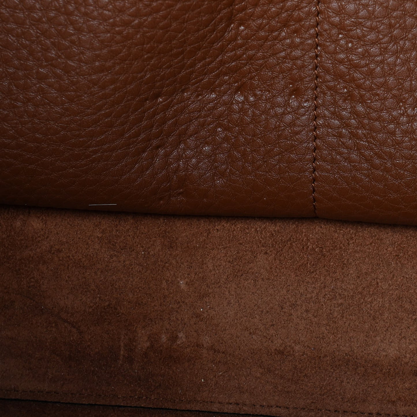 Grained Calfskin Rockstud Shoulder Tote Bright Cognac